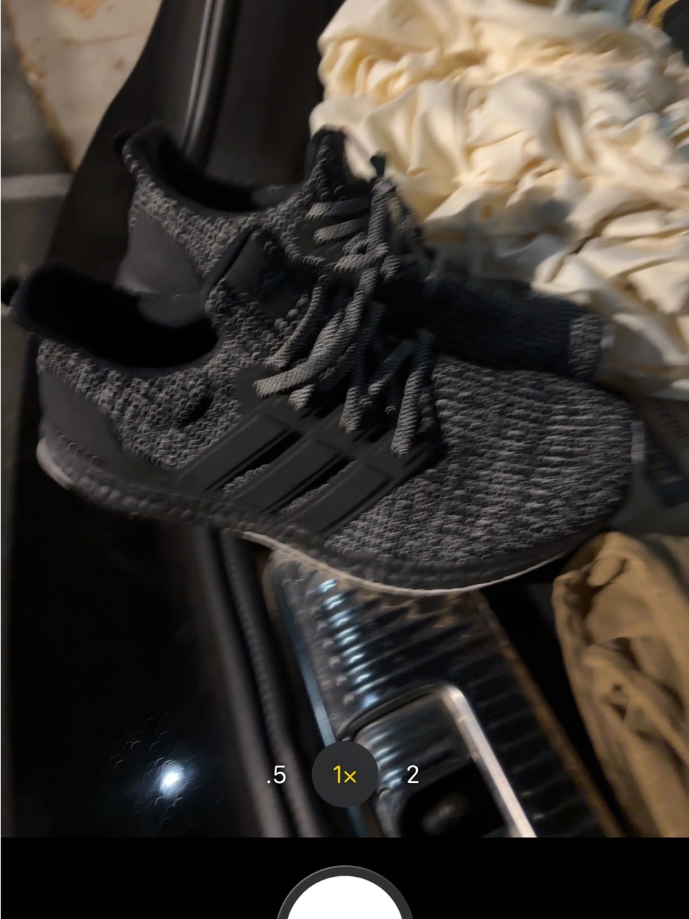 Adidas UltraBoost running shoes.
